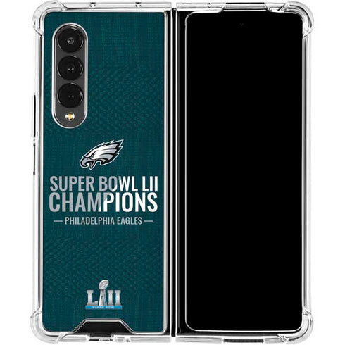 NFL Philadelphia Eagles Super Bowl LII Champions Galaxy Z Fold4 5G Clear Case